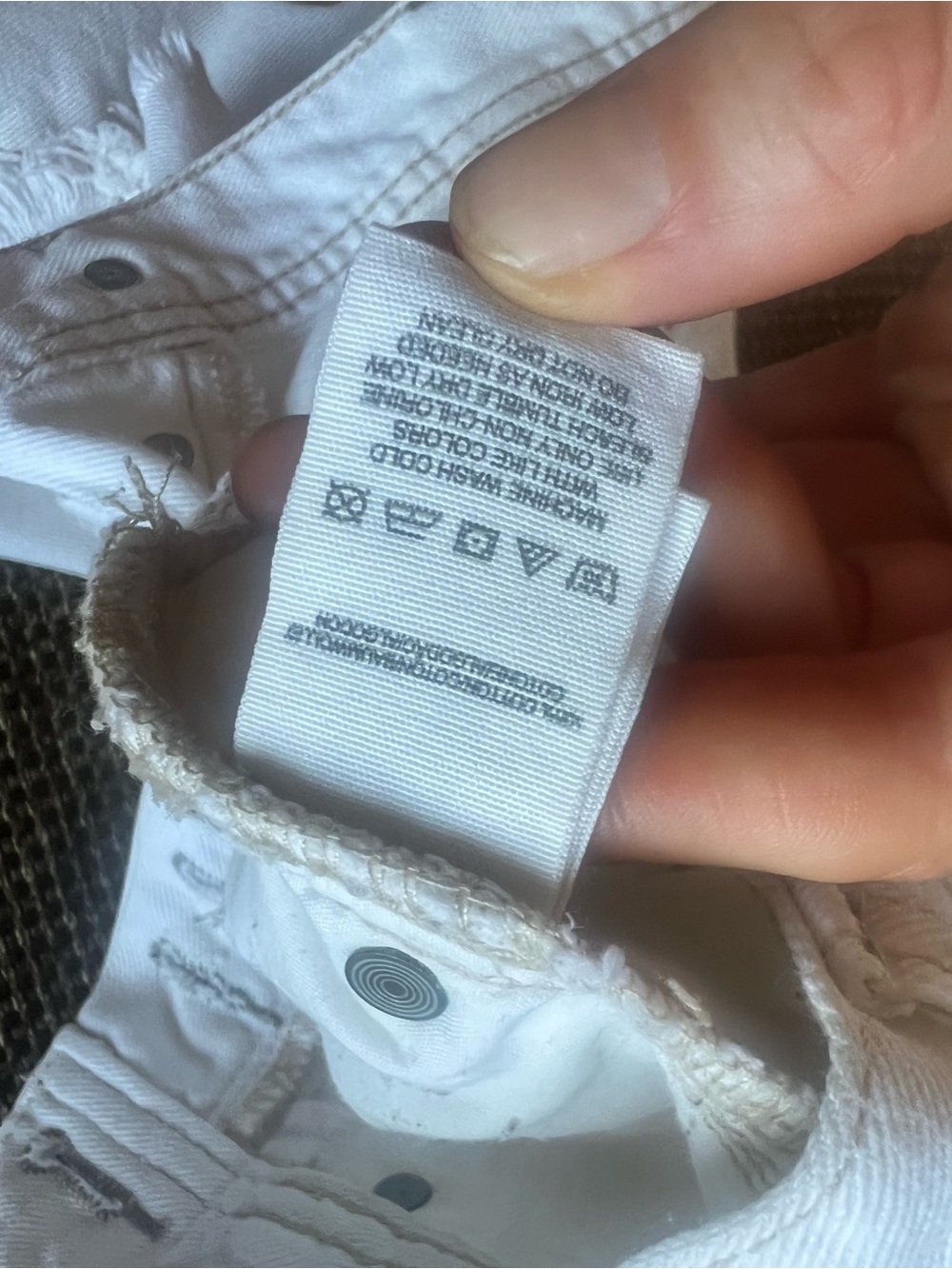 Free People White Denim Short